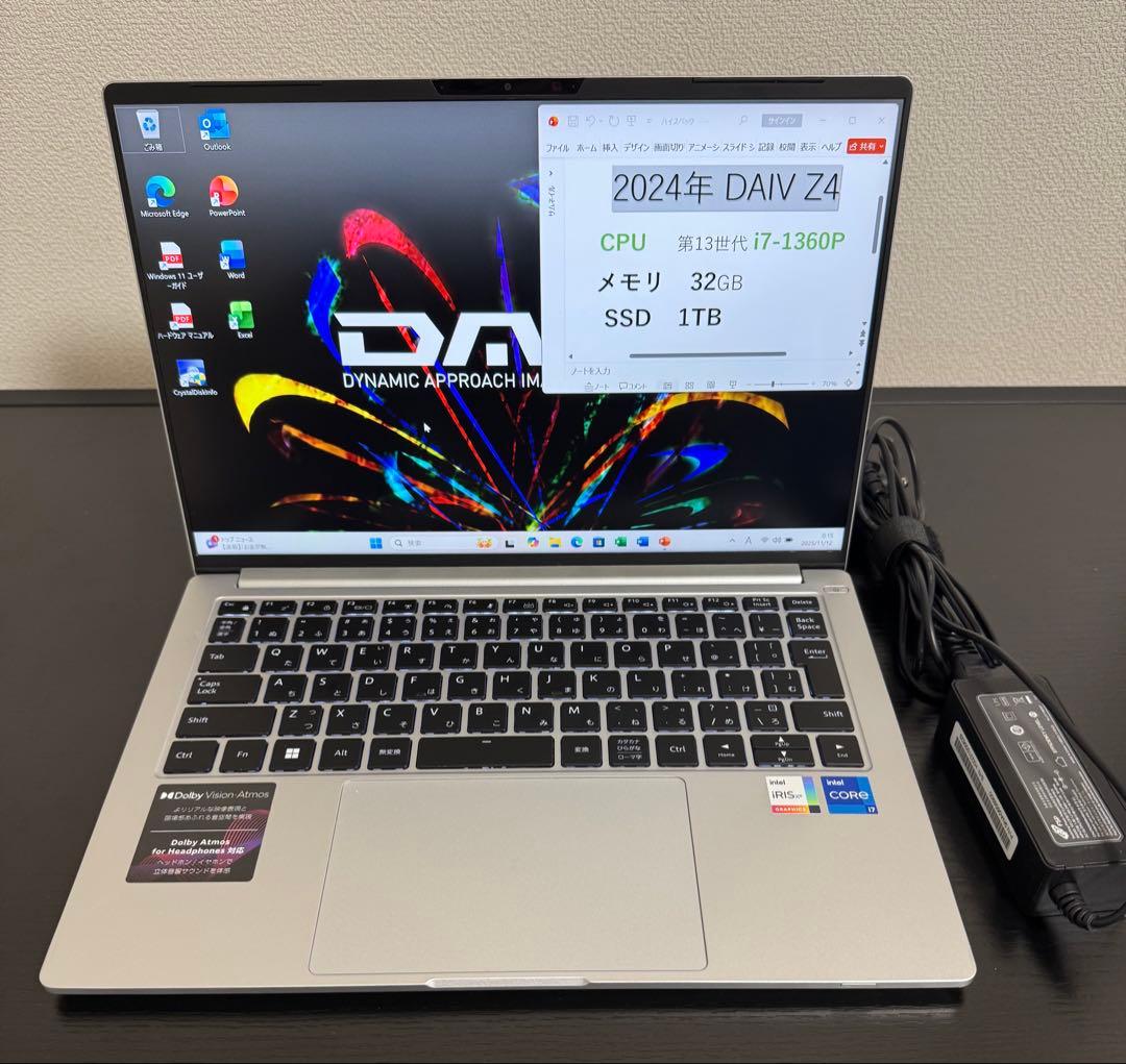 【ハイスペック】DAIV Z4 i7 32GB 1TB 14型 Office Amazon | mouse 【軽量 約975g】 クリエイター ノートパソコン DAIV Z4