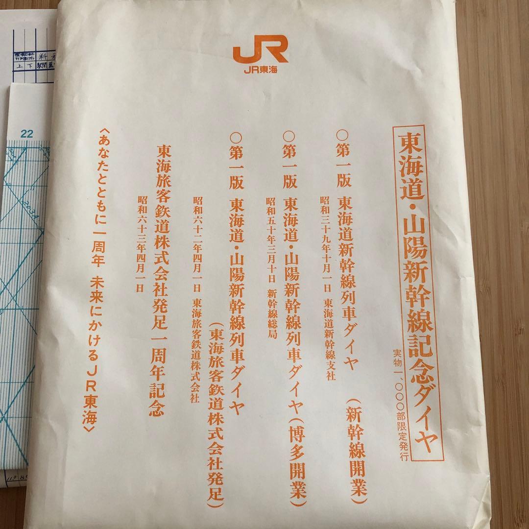 JR東海　東海道・山陽新幹線記念ダイヤ　実物1000部限定　ダイヤグラム　レア