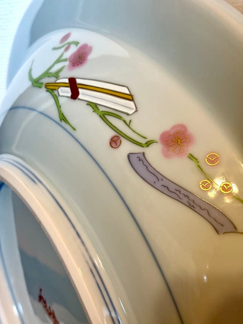 皇太后陛下御麗筆「雛之図」良子女王九谷焼大皿