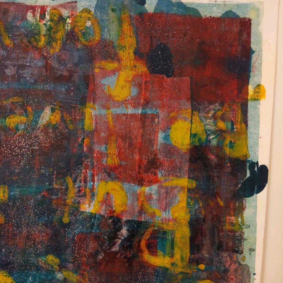 STREET Life 　ストリート・ライフ　　ペインティング　オイルインク　紙