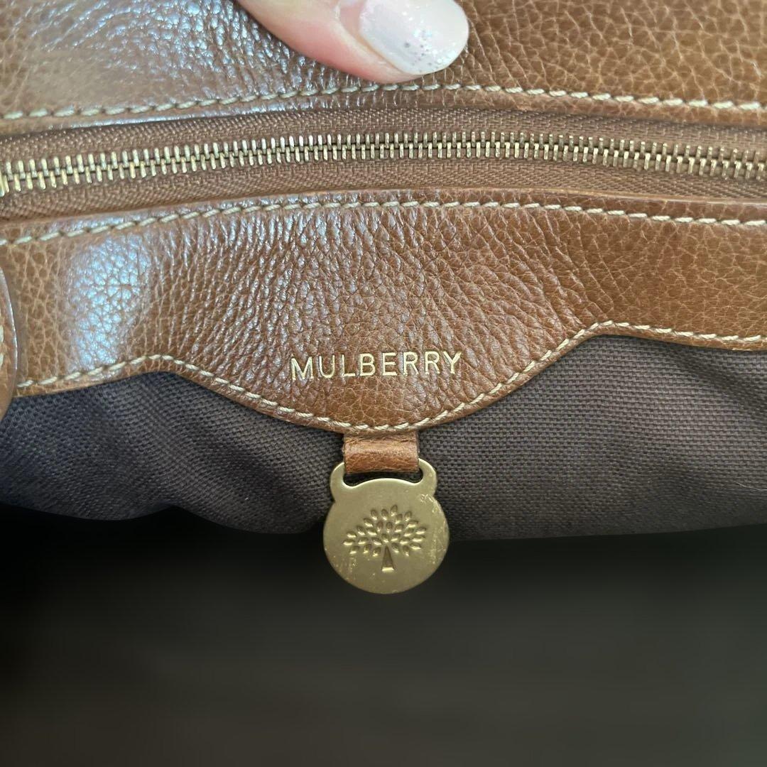 マルベリーmulberryブラウンレザーショルダーバッグドロシー