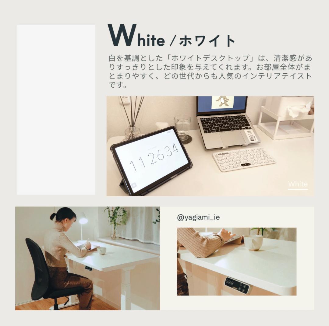 FlexiSpot EF1 電動昇降式デスク ホワイト