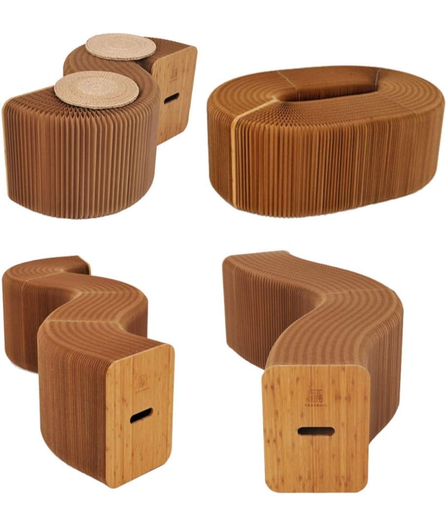 新品未使用　即発送★アコーディオン　スツール　ih paper バンブースツール