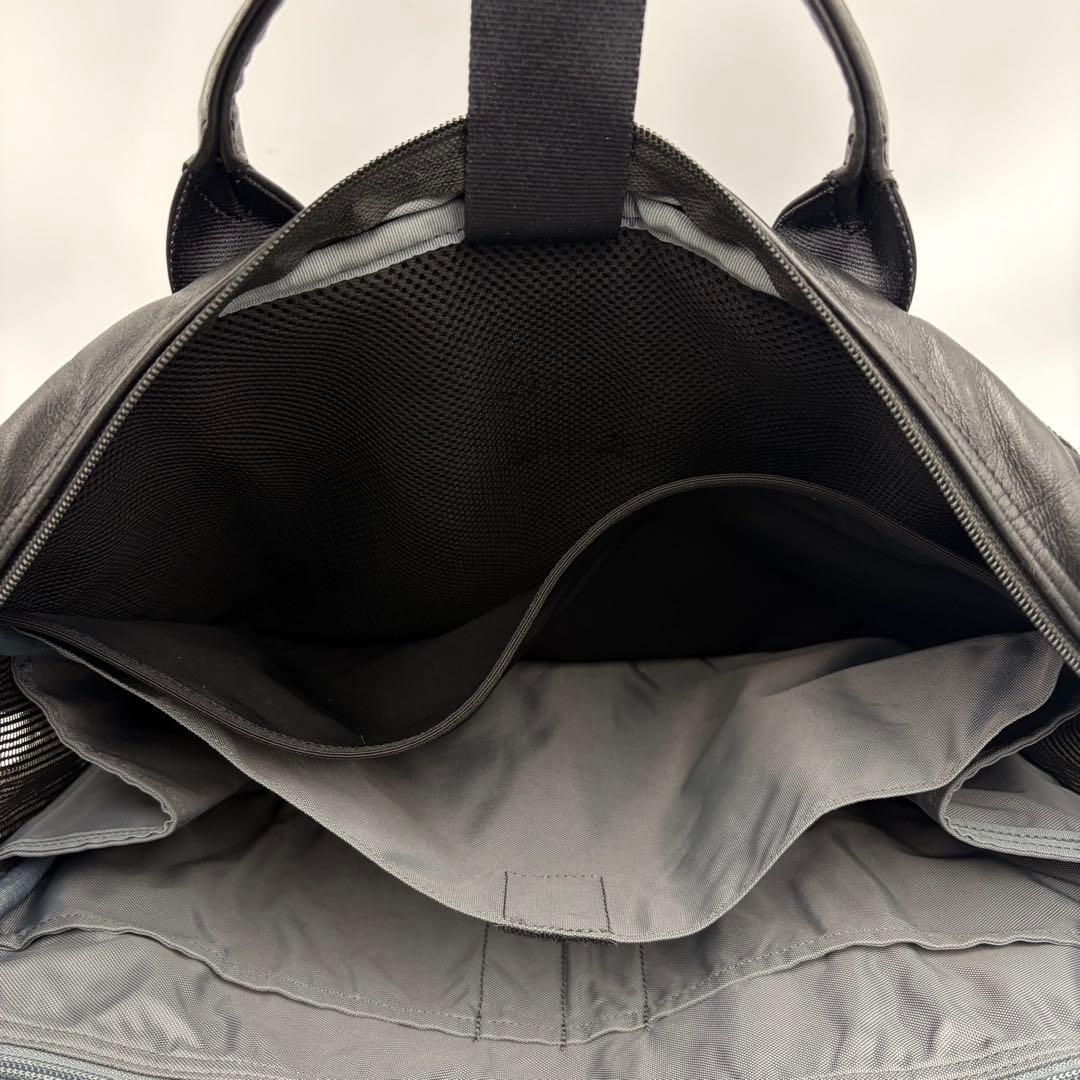 ポーター タイムブラック 2way ブリーフケース ショルダーバッグ 黒 レザー