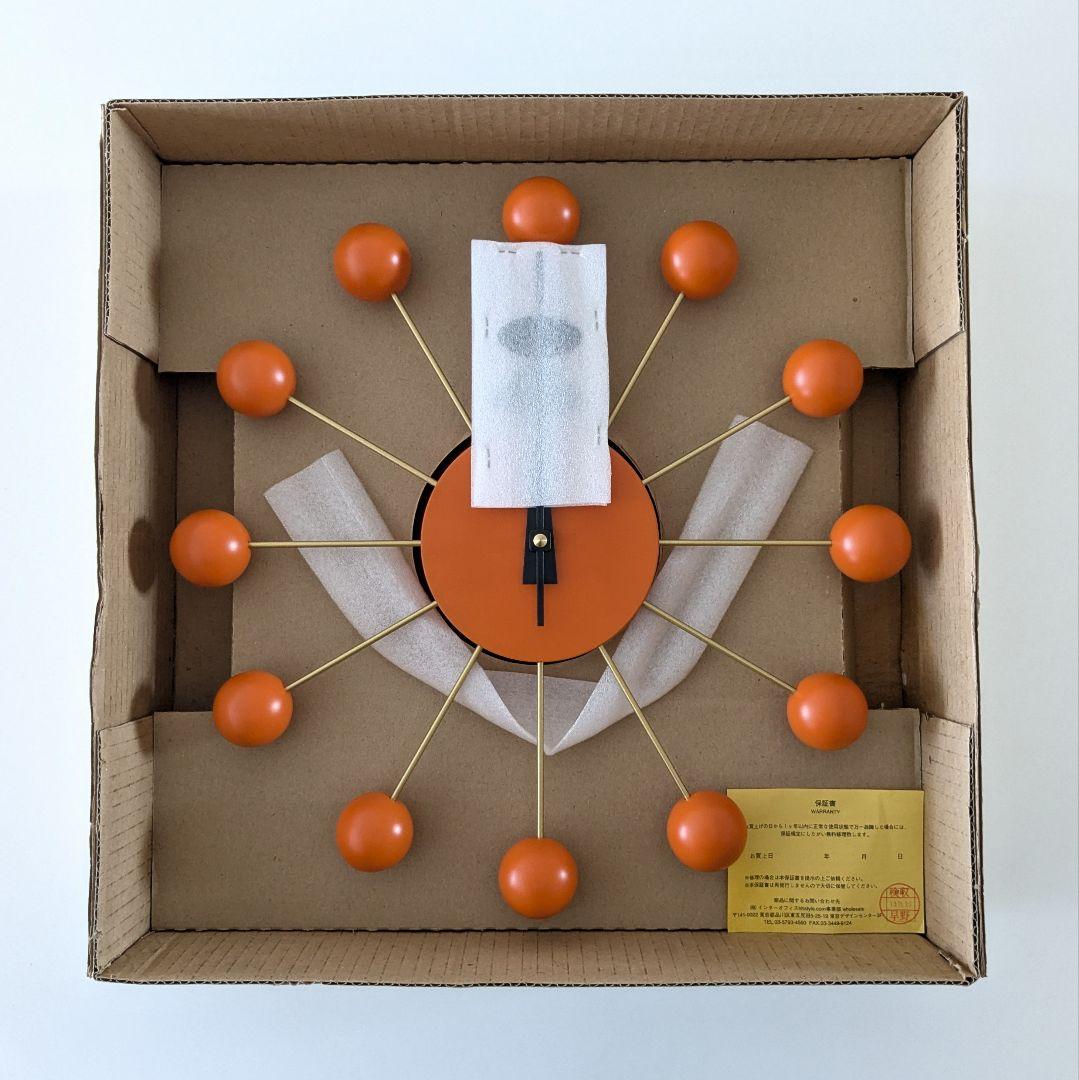 未使用品 vitra ヴィトラ ジョージ・ネルソン ボールクロック オレンジ