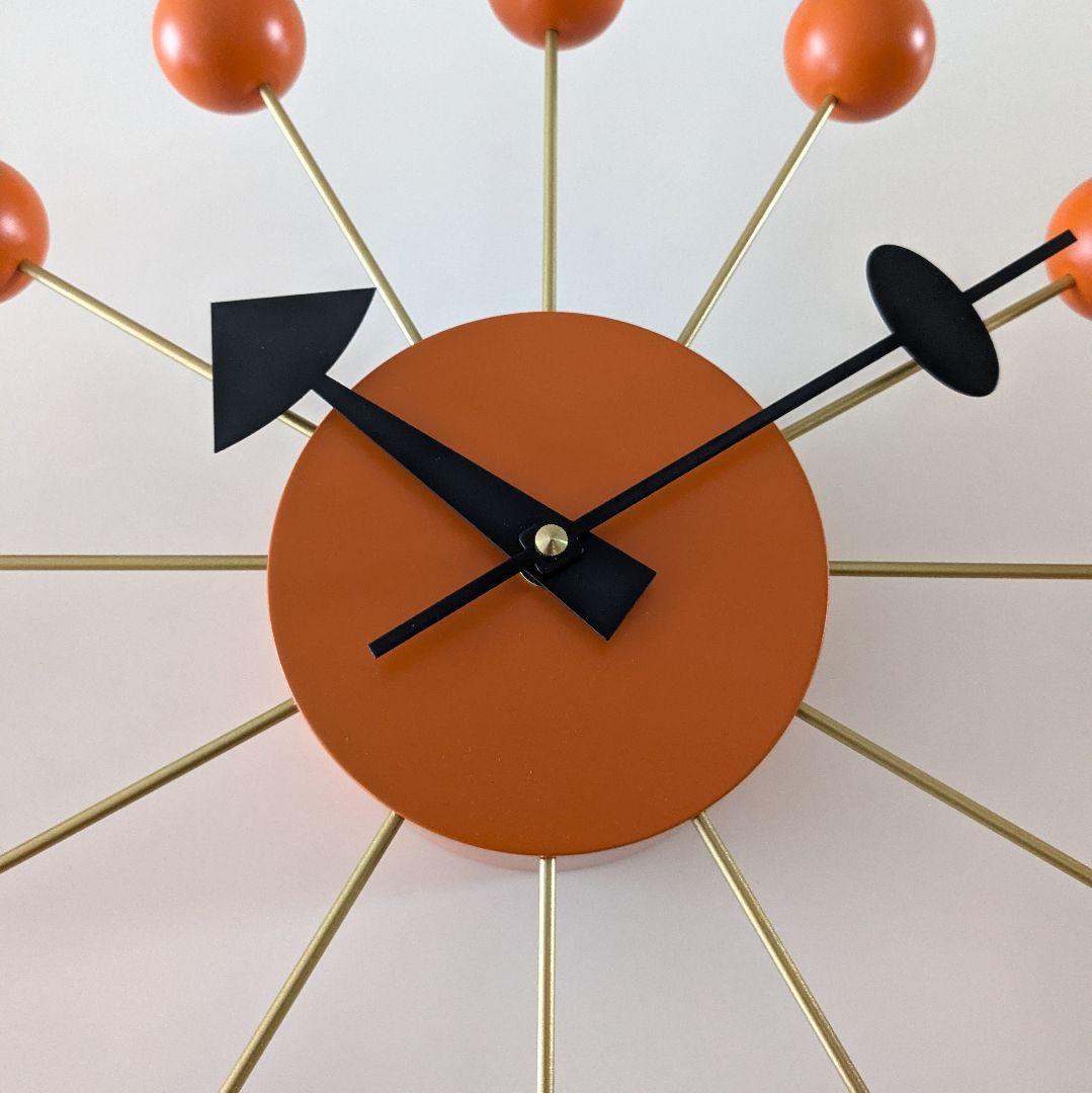 未使用品 vitra ヴィトラ ジョージ・ネルソン ボールクロック オレンジ