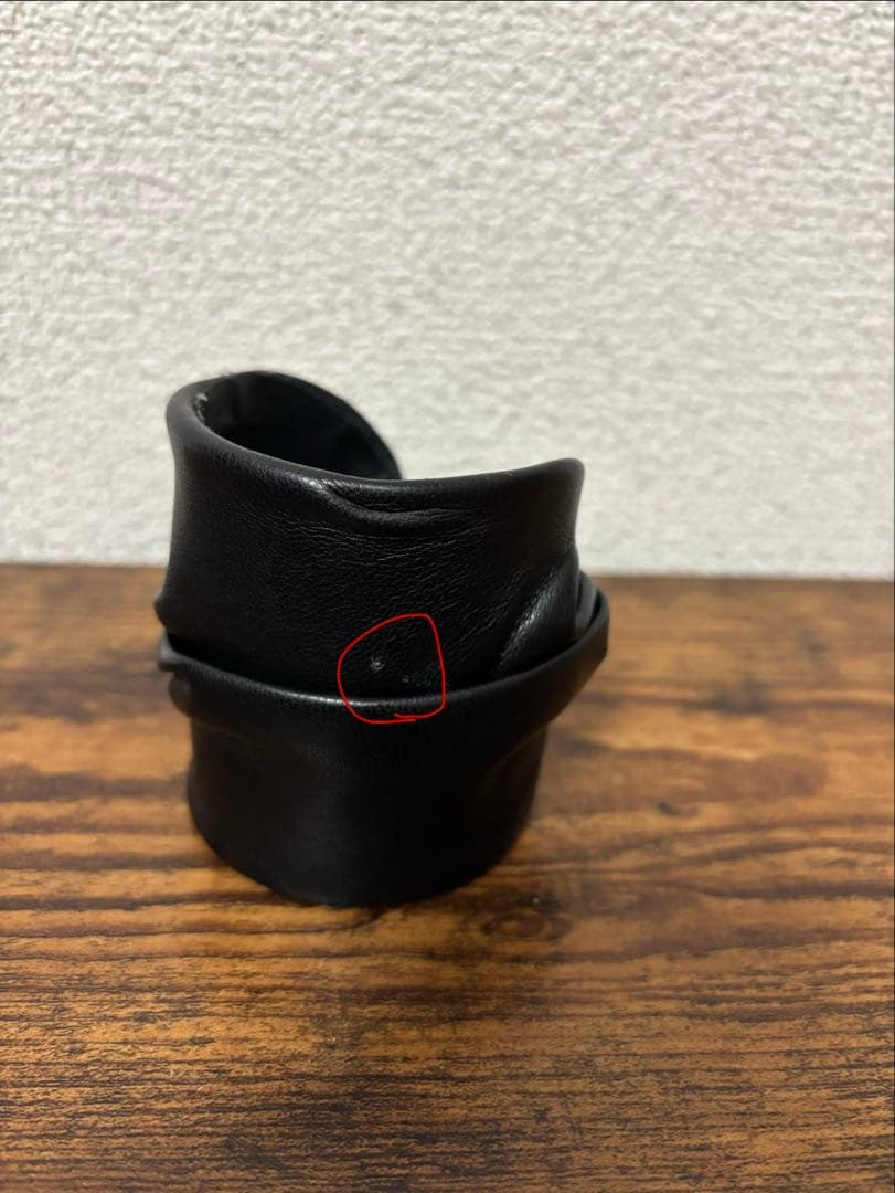 PARALLELXSTUDIO DRAPE LEATHER CUFF バングル