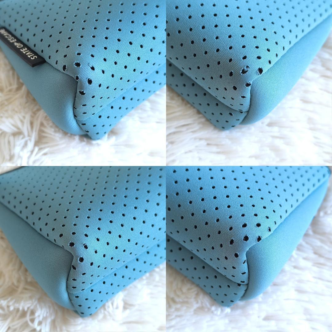 STATE OF ESCAPE ハンドバッグ 2WAY ポーチ付き ブルー