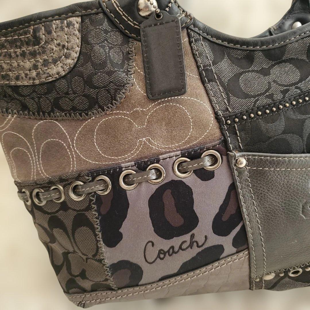 ⭐美品⭐COACH シグネクチャー パッチワーク ショルダーバッグ レザー
