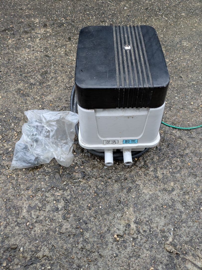 動作品　安永エアポンプ EP-80E-R 100V 浄化槽ブロワー右パッキ 安永エアポンプ 安永 エアポンプ EP-80GR 右散気 右バッキ 右曝気 ばっ