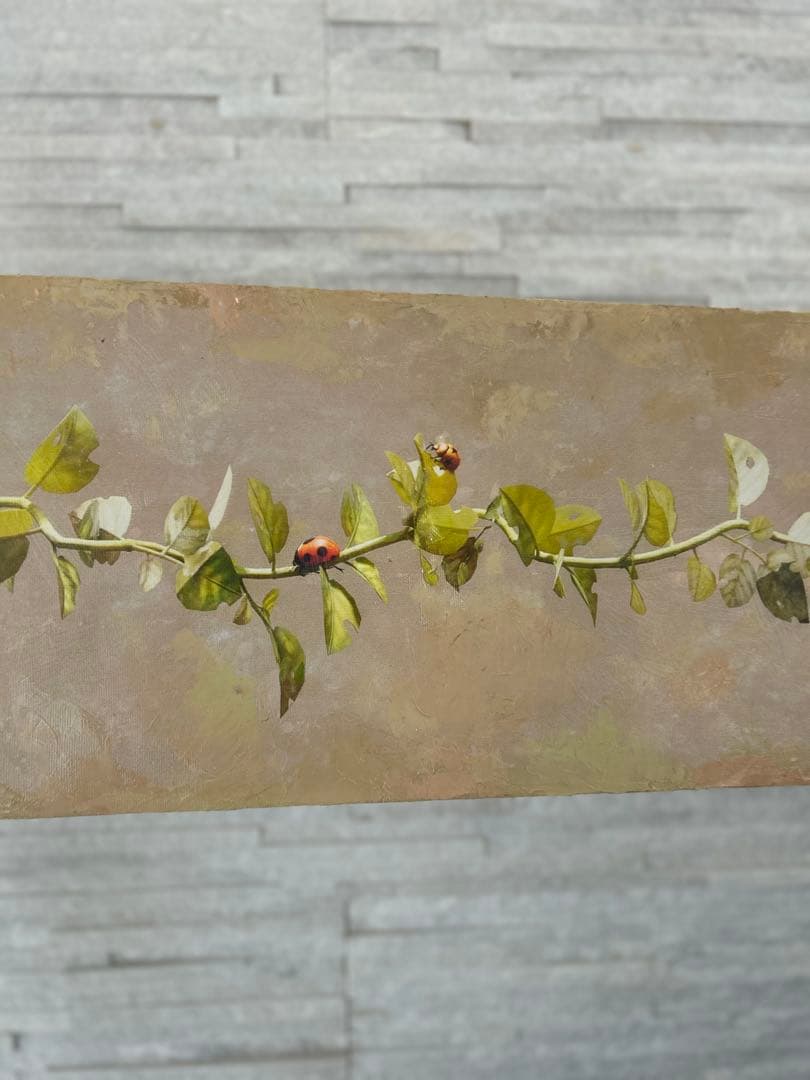 てんとう虫　アクリルガッシュ　イラストレーション　絵画