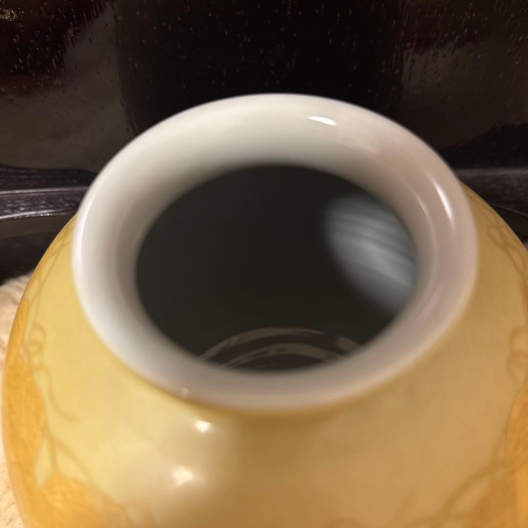 吉田美統 金色装飾陶器花瓶 日本製 日本工芸 美術品