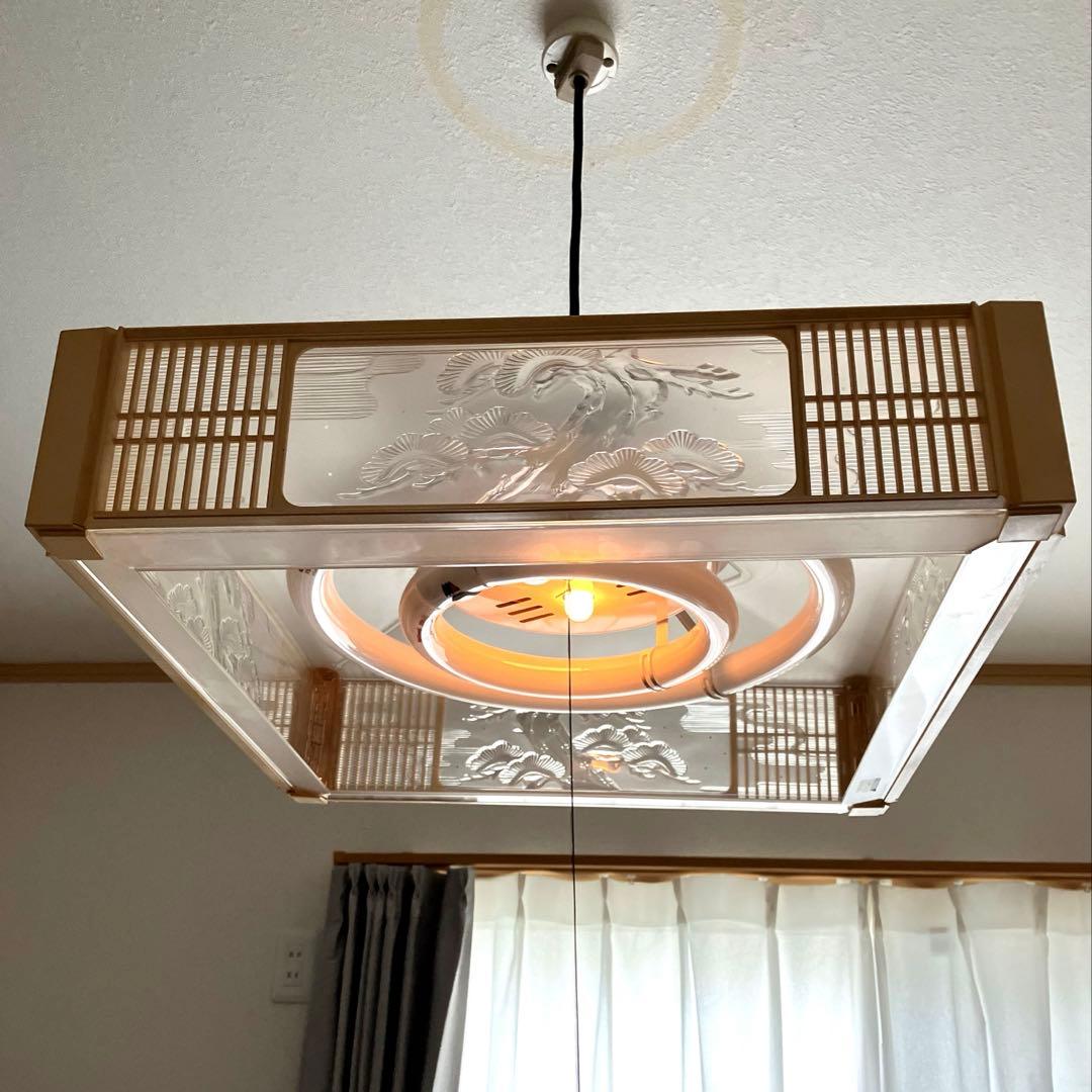 ナショナル 松下電工 蛍光灯器具 和風照明 ペンダントライト(大) 昭和