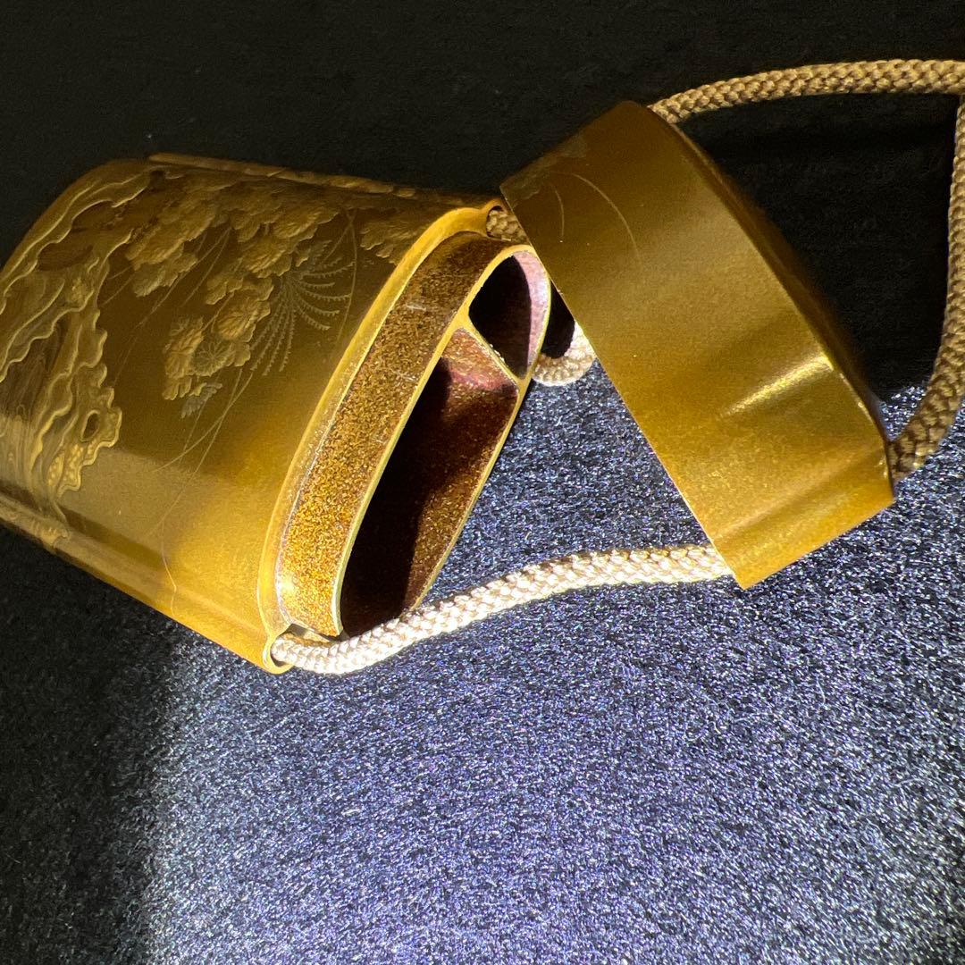 在銘　極上蒔絵　饅頭根付印籠　40g 東Y7-1219☆2Fチコチル