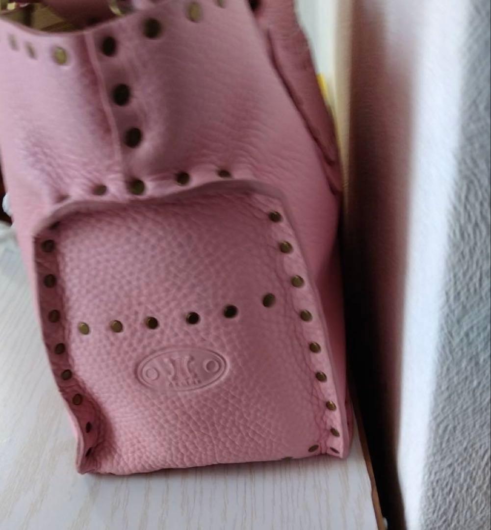 CELINE ピンク スタッズ ハンドバッグ