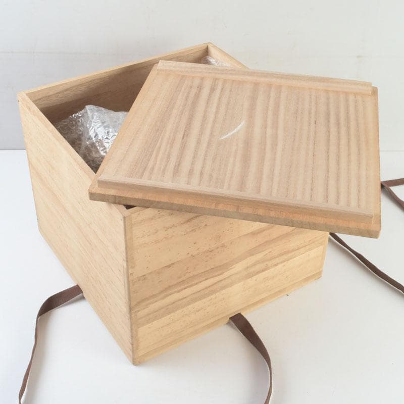 茶道具 釜師 菊池政光作 筋入平丸釜 共箱 V 9293A