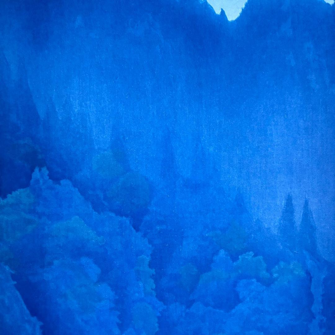 東山魁夷「夕静寂」木版画 アダチ版画 マージンに銘有 昭和を代表