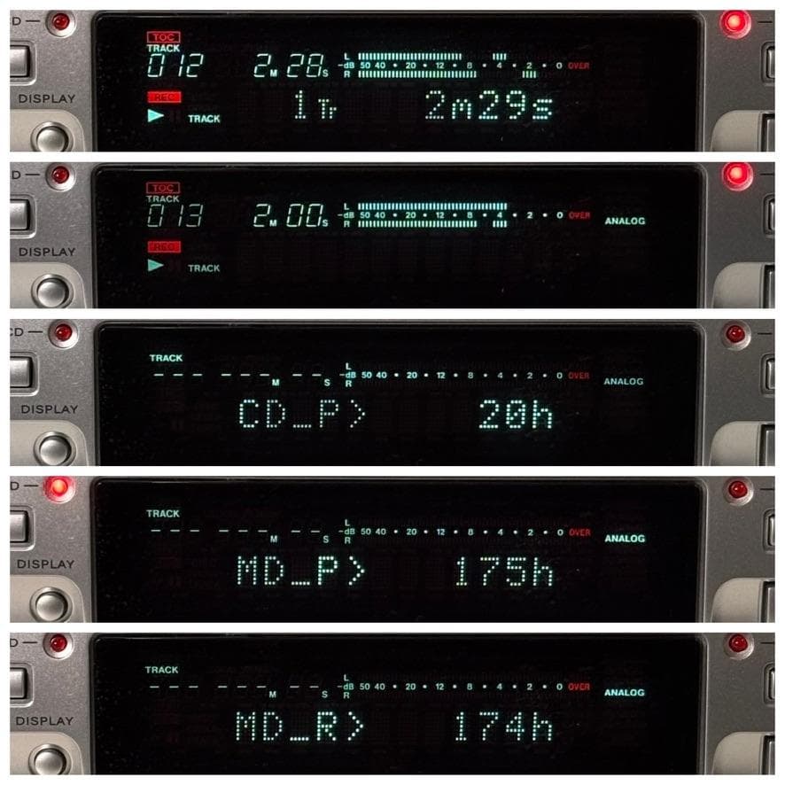 ◆CD録音履歴20時間◆TEAC CDプレーヤー/MDレコーダーMD-70CD