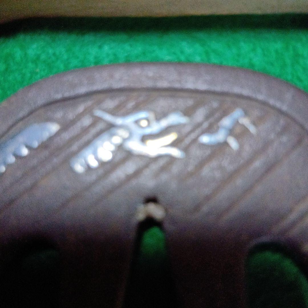 鉄製 鍔 表の龍は金、銀象嵌　裏の龍は銀象嵌　木箱付き