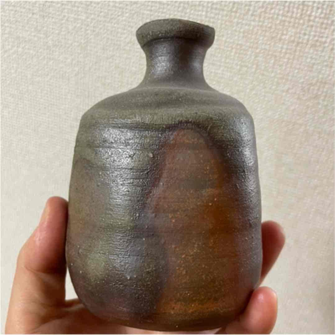 □備前焼 窯変三角備前徳利 中村和樹