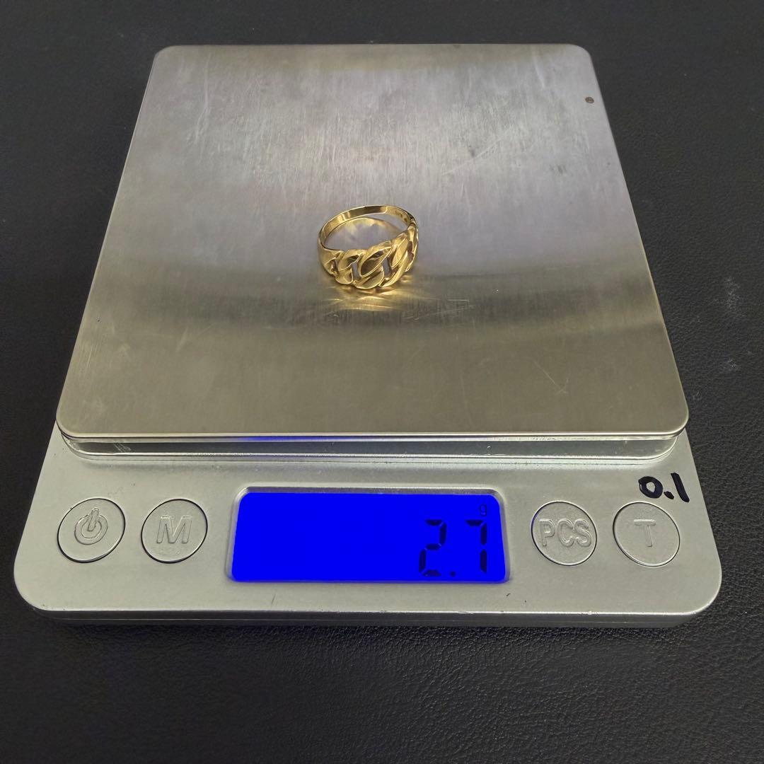 (C010917) K18リング 約10号 18金YG 指輪