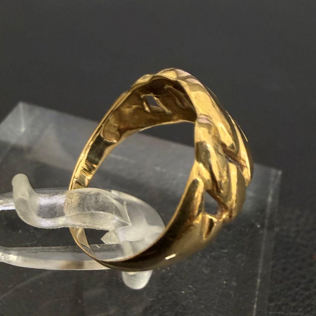 (C010917) K18リング 約10号 18金YG 指輪