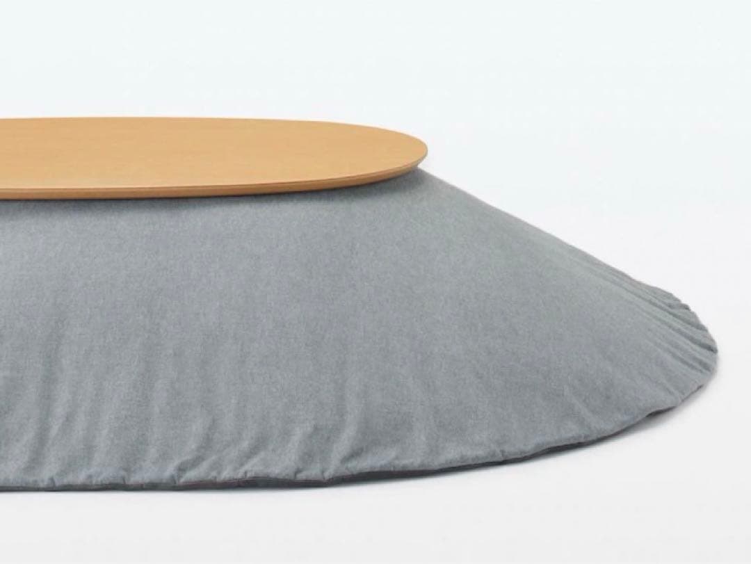 無印良品 綿フランネルヘリンボーンこたつふとん・楕円・長方形用