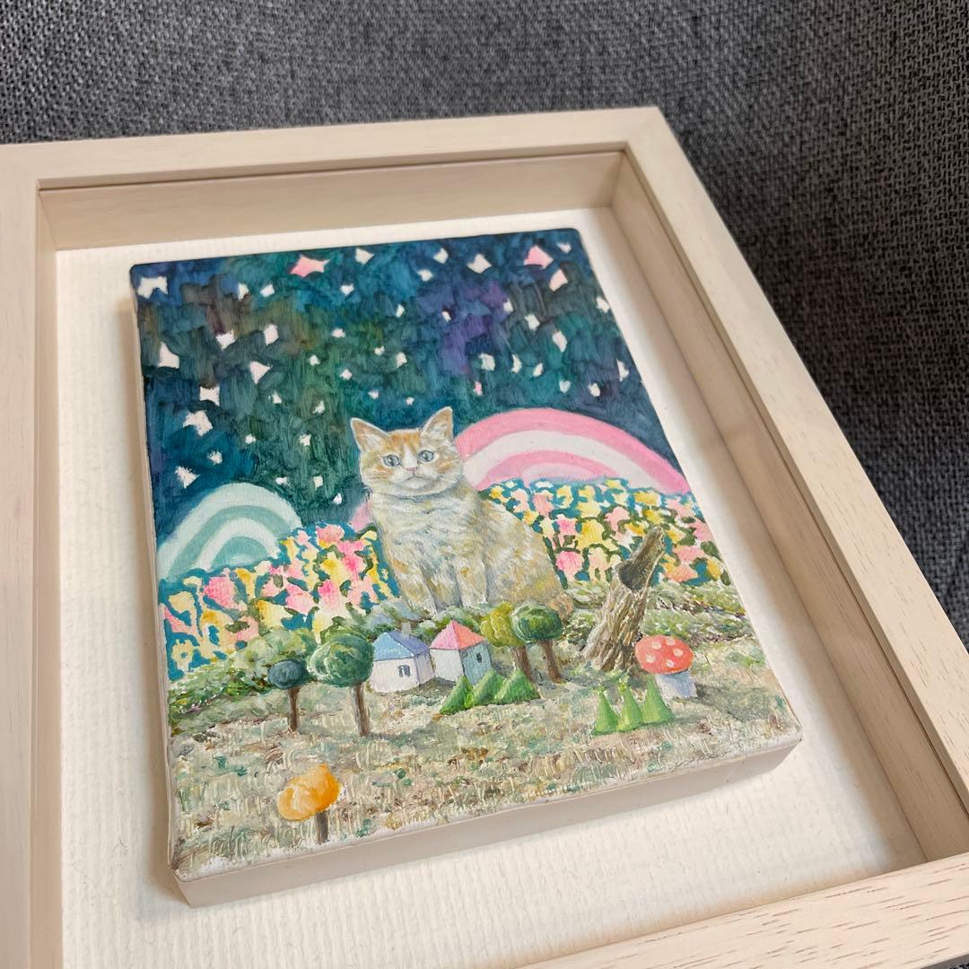 人気作家　柴田貴史　Good Night 原画　猫