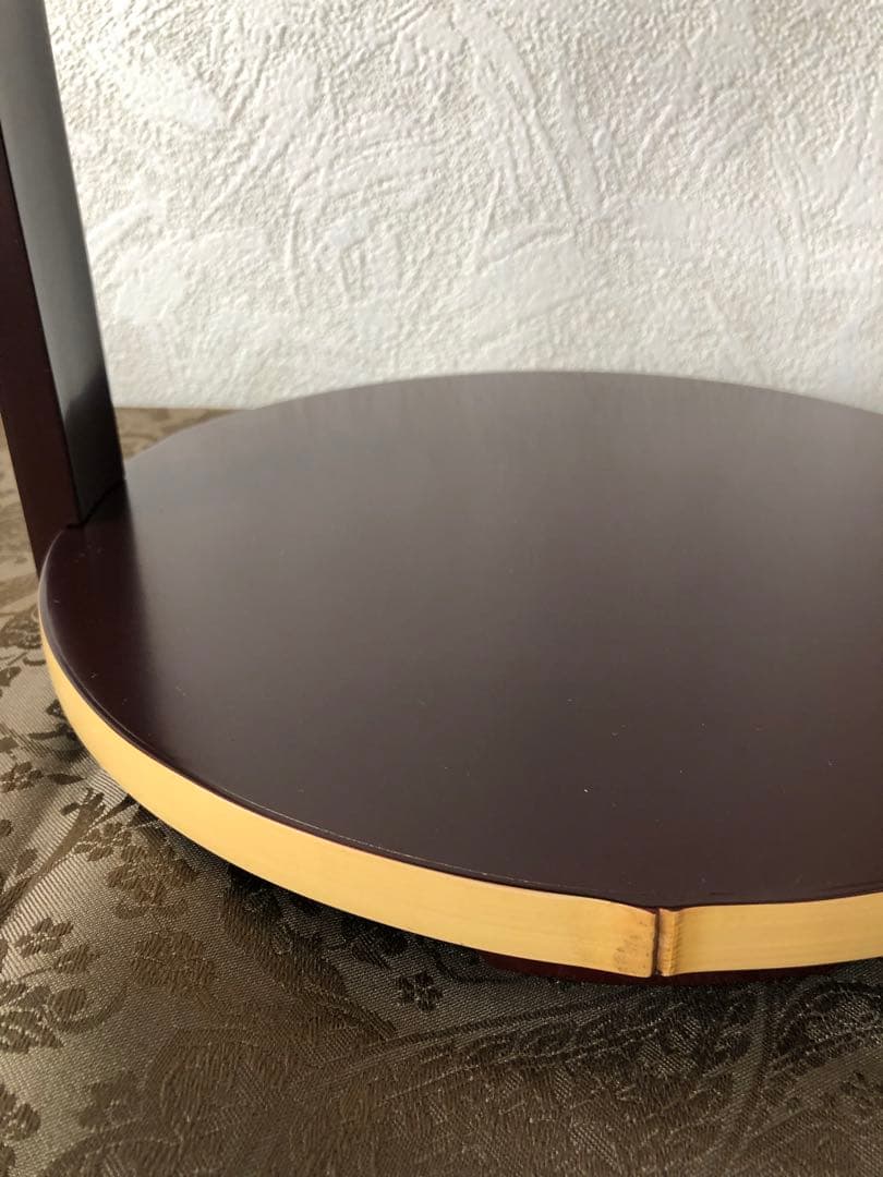 白竹 丸卓 台子 而妙斎好 田原一斎作 組み立て式 茶道具 白竹 丸卓