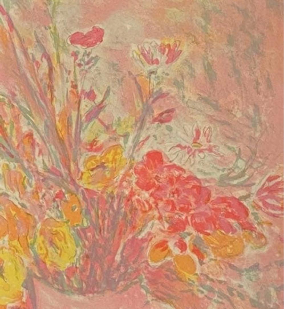 ジョルジュフェール　リトグラフ　花　12/120 自筆サイン有　存在感ある大きさ