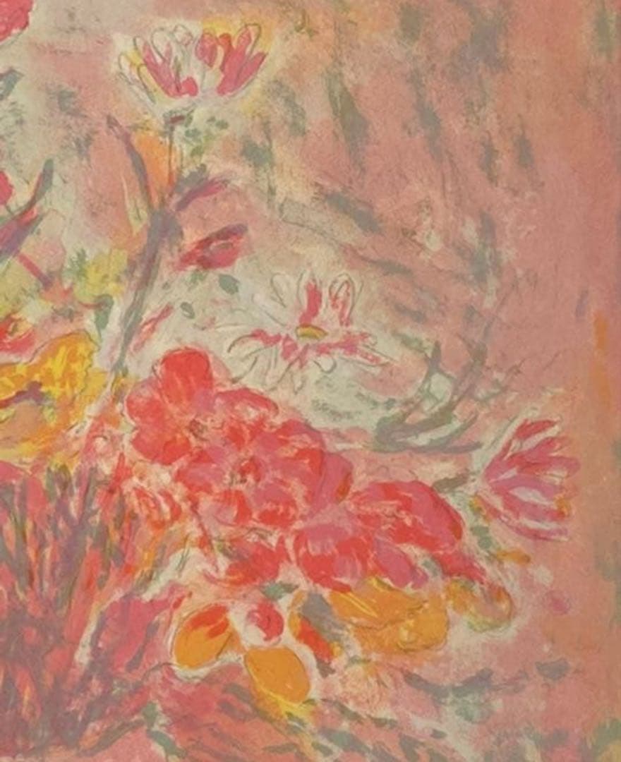 ジョルジュフェール　リトグラフ　花　12/120 自筆サイン有　存在感ある大きさ