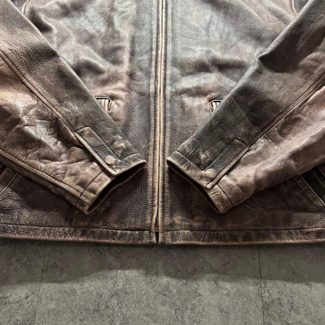 90s OLD GAP L シングルライダース プレミアムスタンダード レザー
