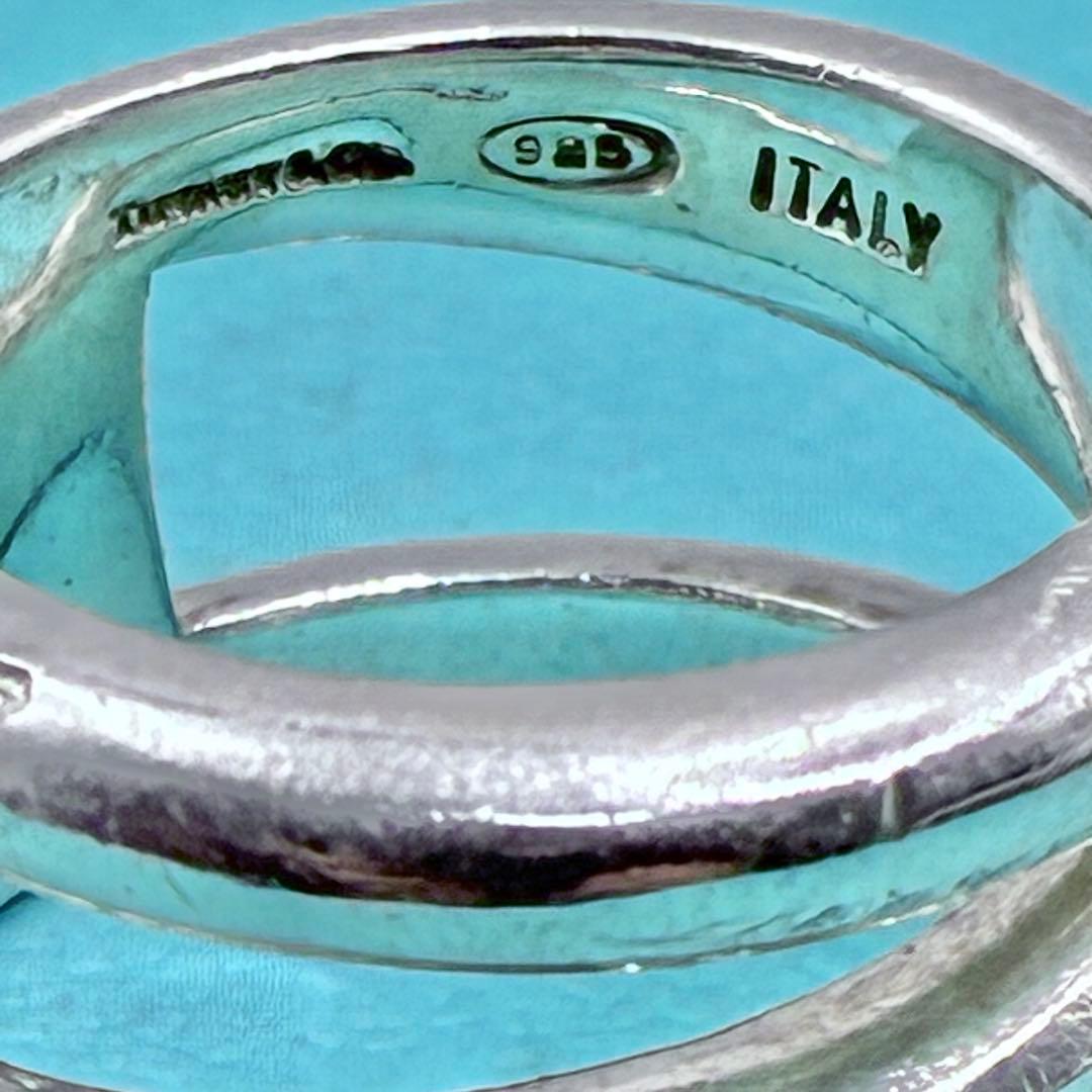 ティファニー　9号　オープン　ダイアゴナル　リング　シルバー925　指輪