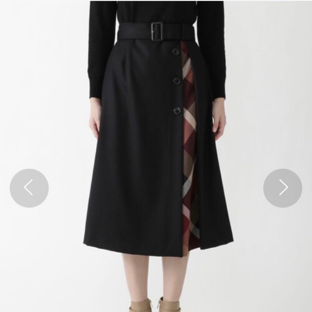 美品 ブルーレーベルクレストブリッジ ソフトサキソニーガウチョパンツ 38