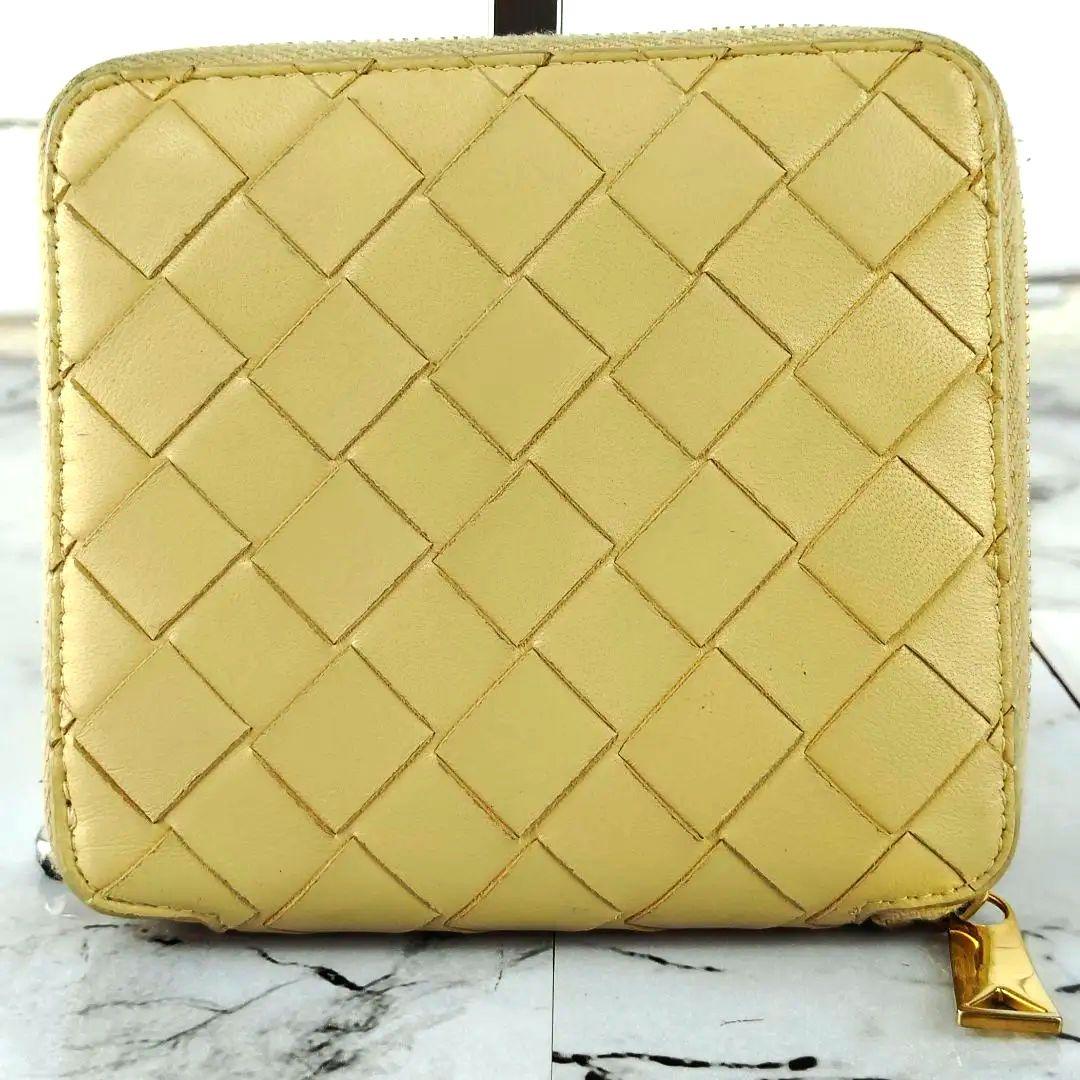 【現行】ボッテガヴェネタ☆マキシ　金金具　ラウンドファスナー　折り財布