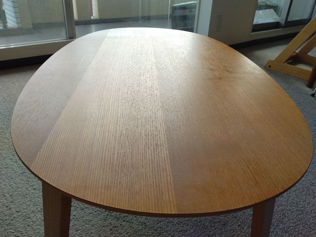 美品】MUJI無印良品 タモ材こたつ110cm布団セット/ローテーブル机/座卓