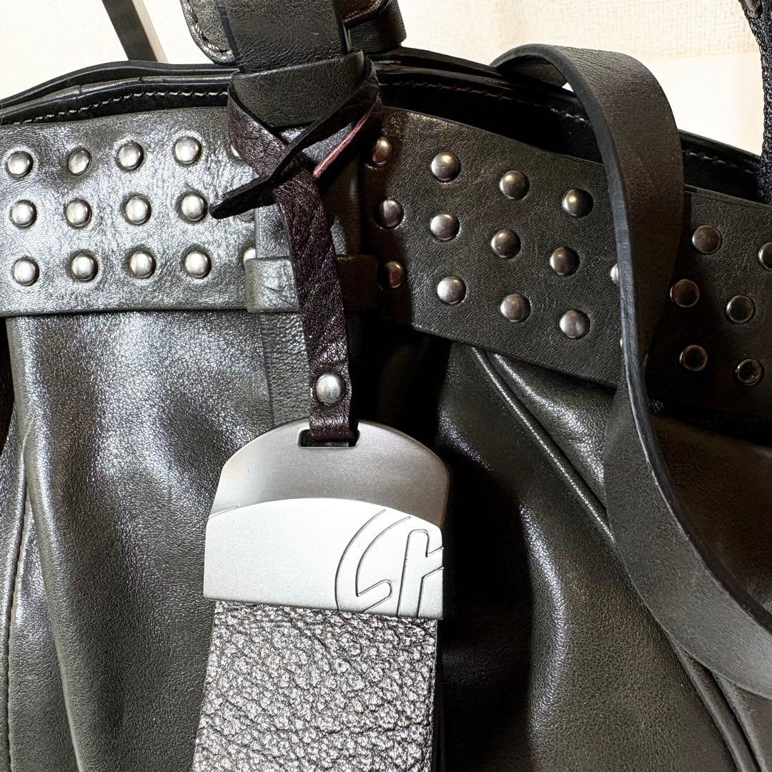 FRANCESCO BIASIA スタッズ ショルダー バッグ 2WAY