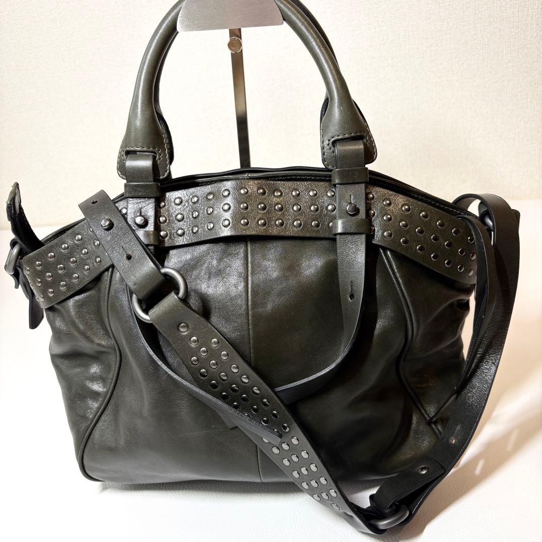 FRANCESCO BIASIA スタッズ ショルダー バッグ 2WAY