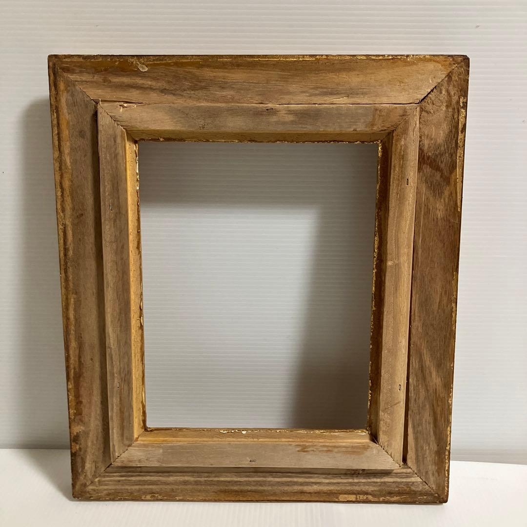 アンティーク ゴールド装飾木製油彩額縁 2セット