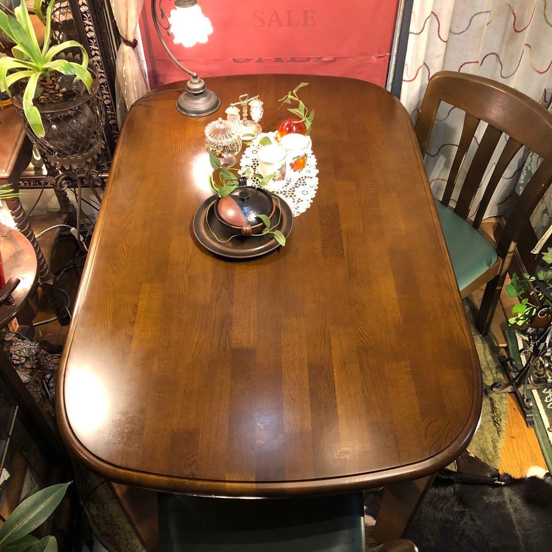 たなかさん 　ヴィンテージ オークソリッド　オーバルダイニングテーブル