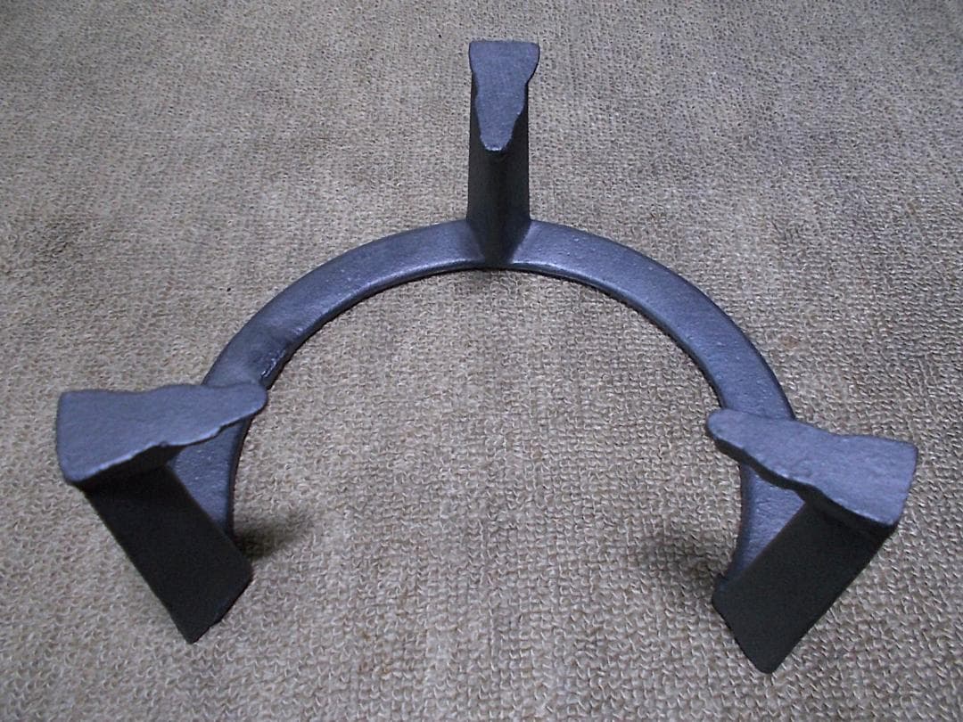 茶道具 風炉釜セット 未使用五徳 唐銅風炉 茶釜 釜環 送料込み