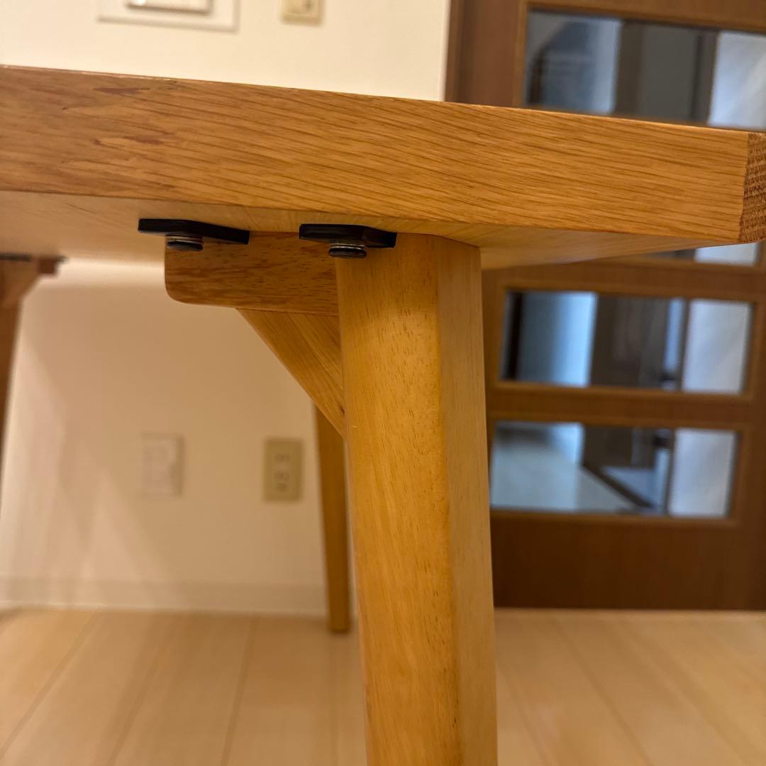 ナチュラルウッド ダイニングテーブル 1200mm