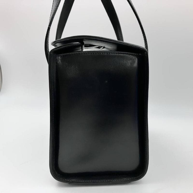 三連金具● セリーヌ 2927 ハンドバッグ 黒 ガンチーニ ゴールド金具