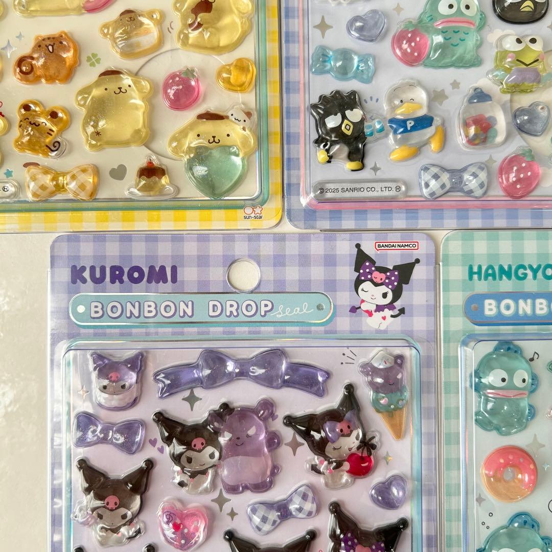 【国内正規品】ボンボンドロップシール第二弾サンリオ5枚セットはぴだんぶいなど