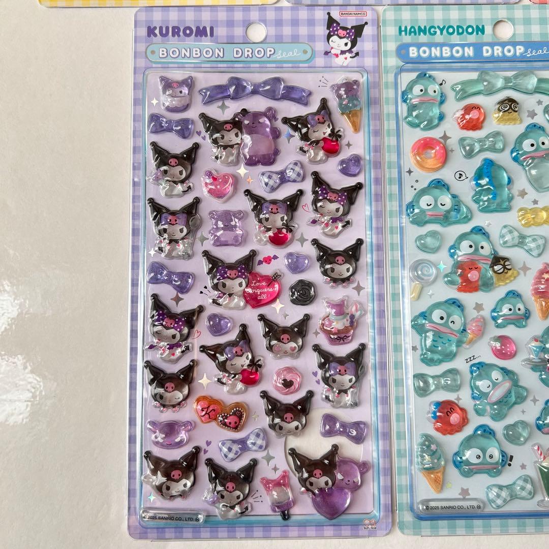 【国内正規品】ボンボンドロップシール第二弾サンリオ5枚セットはぴだんぶいなど