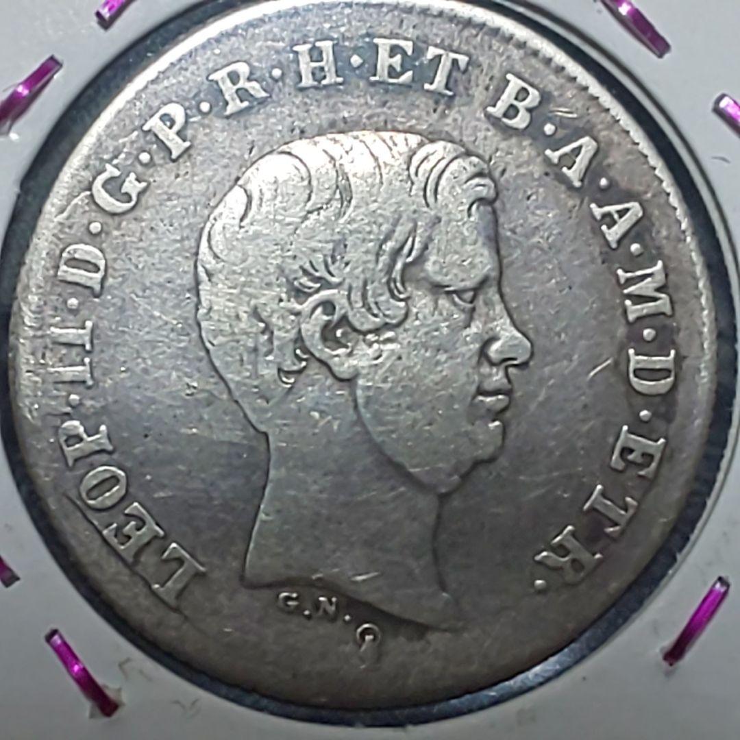 トスカーナ大公国！レオポルドII ！銀貨