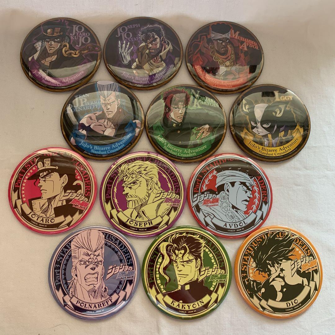 ジョジョの奇妙な冒険第3部デカ缶バッジ12種セットblu-ray 特典