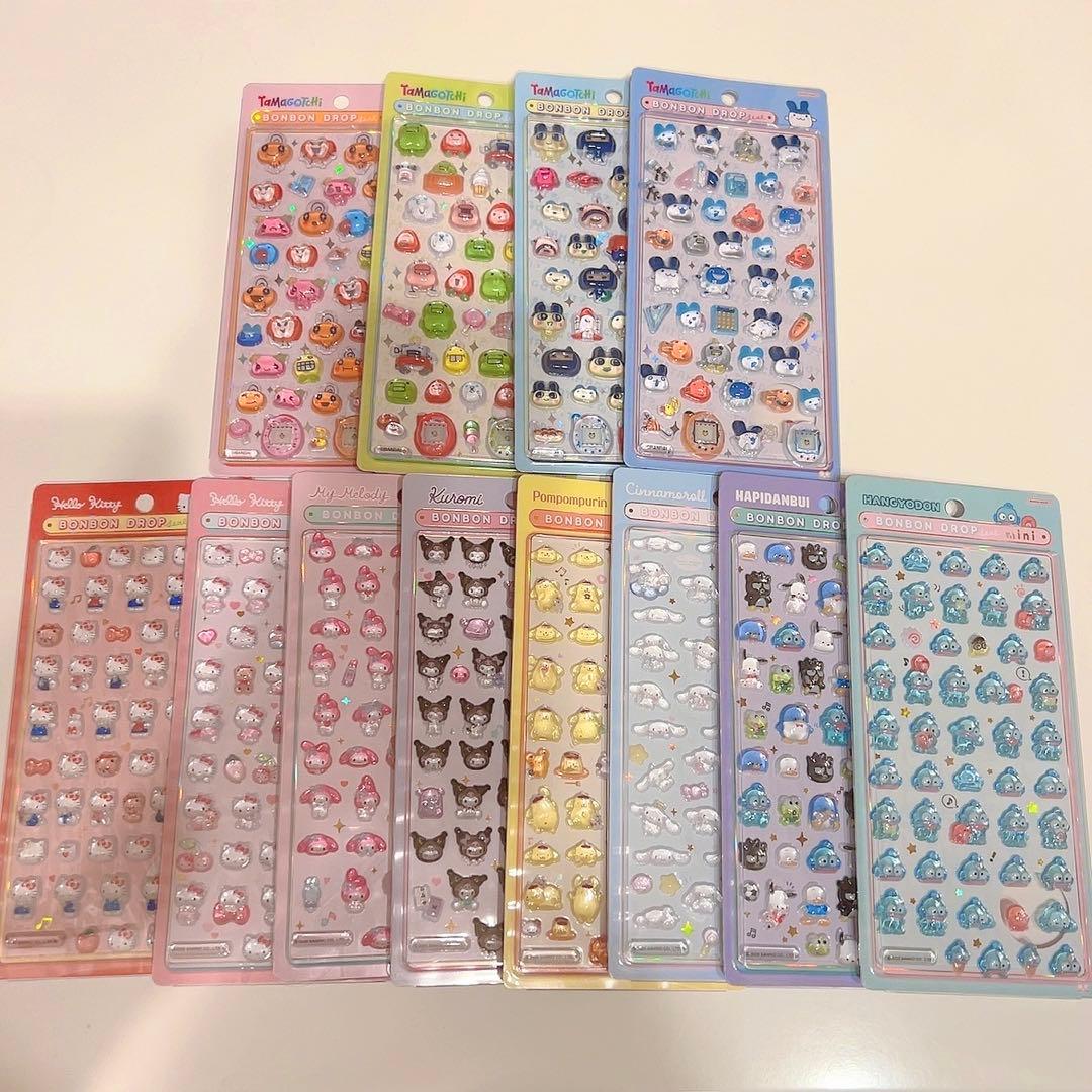 正規品 たまごっち サンリオ ボンボンドロップシールmini 12種セット