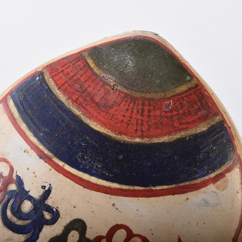 茶道具　白漆　貝文　貝形香合　花押あり　書付時代箱　V　R8327