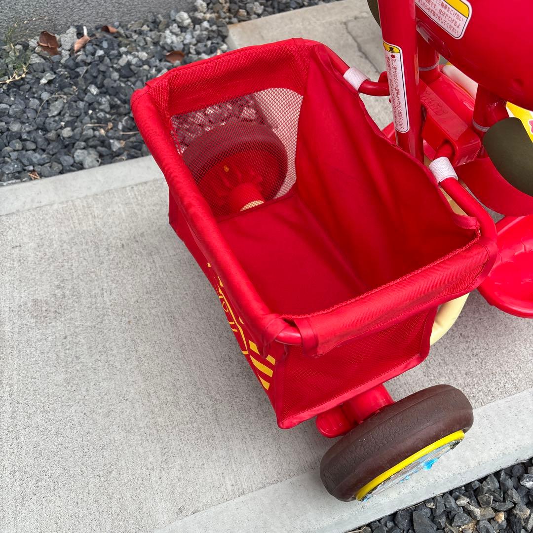 【美品】アンパンマン 三輪車 アンパンマンデラックス2おまけ自転車